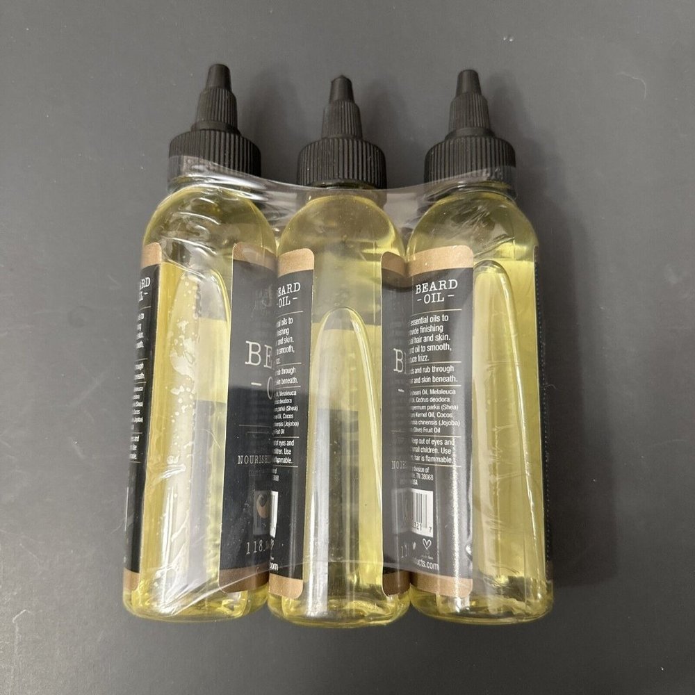 3 Softee Men's Collection Beard Oil, Nourishing Grooming Oil W/ Tea Tree, 4 Oz